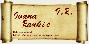 Ivana Rankić vizit kartica